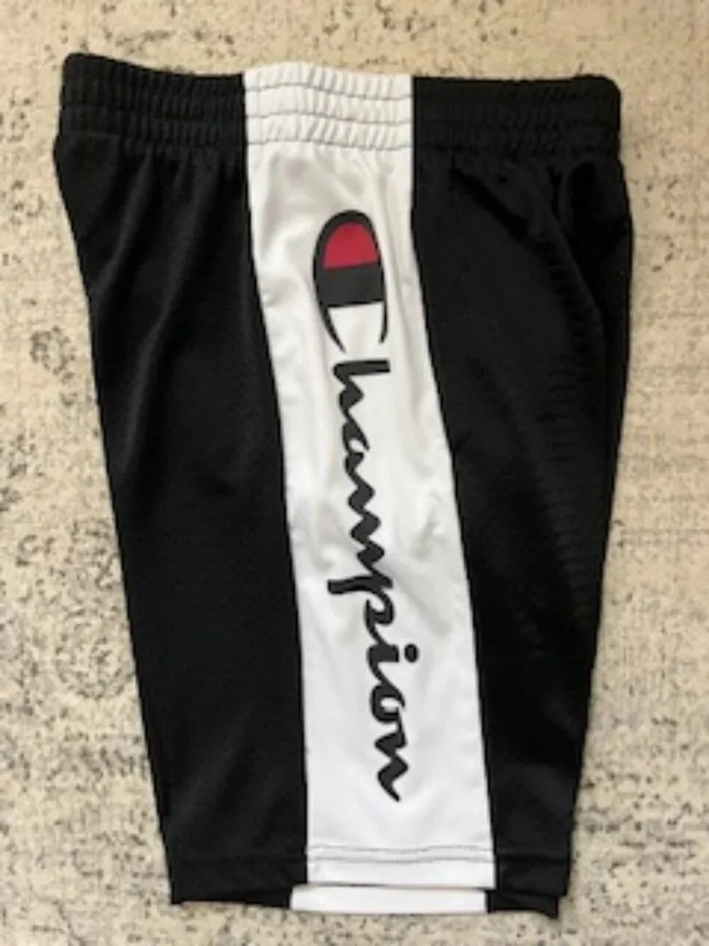 🧡3/15 Champion Big Boy Side Panel Logo Mesh Active Shorts Boys M